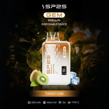 【獼猴桃】  SP2S一次性電子煙   9000口  尼古丁3%  可充電600mAh