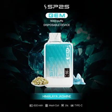 【冰礦泉茉莉】 SP2S一次性電子煙  9000kou  尼古丁3%  可充電600mAh